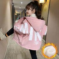 女童外套加厚冬装棉衣2021新款儿童秋冬装中大童棉服夹棉加绒风衣 粉红色 加绒加厚 110