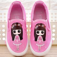 童鞋儿童帆布鞋女童小白鞋子2021春秋新款软底板鞋中小童休闲布鞋 01 蕾丝丁丁粉色 23 内长16/适合脚长15.5c