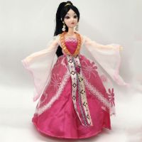 中国古装换装洋娃娃衣服冰公主仙女公主玩具女孩儿童生日礼物套装 韩式玫款娃娃 只有衣服（没有娃娃跟赠品）