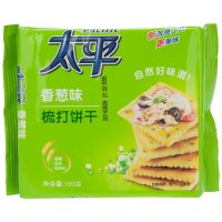 太平 梳打饼干 香葱口味100g(新旧包装随机发货)