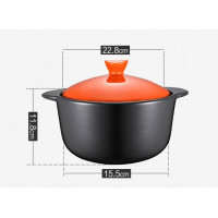 爱仕达砂锅陶瓷煲2.5L炖锅养生煲煲汤砂锅炖汤锅养生RXC25B3WG 橘色盖子