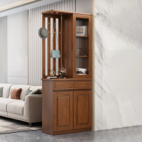 新中式实木间厅柜客厅现代简约玄关鞋柜出入过道隔断屏风挂衣帽