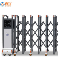 QG-G1480 小区单位铝合金电动移动门电动伸缩门 交通管理移动门 1米价格