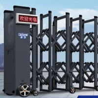 启19A 小区单位铝合金电动移动门 电动伸缩门 交通管理移动门 1米价格