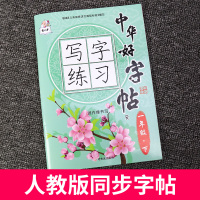一年级语文下册字贴小学生练字帖每日一练写字课课练人教部编版同步课本教材中华好字贴一课一练田字格钢笔字帖田子格练字本天天练