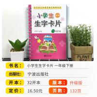 小学生生字卡片一年级下册语文人教版 小学生1年级课堂同步训练天天练儿童识字卡片认字识字汉字写字书幼儿学前宁波出版社儒言图