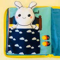 宝宝3D立体布书 婴幼儿益智早教几何认知动手玩具撕不烂可啃咬0-4 Beiens布书-小兔子款