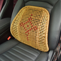 汽车腰靠护腰靠垫四季透气司机车用车载座椅靠背腰枕腰垫腰部支撑 金色红珠中国结