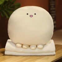 生日礼物女生送女朋友情侣男实用创意闺蜜小众少女杂货店走心玩意 白色章鱼团子[大号40cm-内置1*1.7米空调毯]