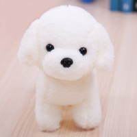 毛绒玩具狗狗白色可爱小泰迪布娃娃公仔玩偶小狗儿童生日礼物女生 小白犬 1号长31cm*高30cm
