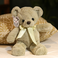 可爱泰迪熊公仔毛绒玩具十色小熊玩偶熊布娃娃送女生闺蜜生日礼物 豆沙绿 加大号55厘米