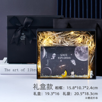 生日礼物闺蜜女生送男生特别走心的实用纪念礼物男朋友相框摆件 流沙相框礼盒款(送手提袋+灯串)