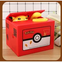 偷钱猫储蓄罐皮卡丘存钱罐网红同款儿童生日礼物储钱箱男女生61节 【刻字】音乐偷钱皮卡+电池贴纸