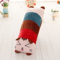 可爱卡通猫咪枕头公仔单双人枕毛绒玩具大长抱枕可拆洗生日礼物 猫咪三角眼[收藏送香包] 大号100厘米[可拆洗]