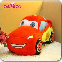 小汽车模型毛绒玩具公仔布娃娃生日礼物男卡通可爱抱枕布偶玩偶大 95号红汽车 55cm