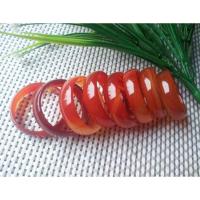 小孩子女玩具玛瑙手镯手环饰品儿童玉镯宝宝生日礼物绿白粉紫红色 玛瑙红色 内径44mm适合3-4周岁