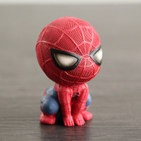 复联超凡勇士Q版蜘蛛侠摆件树脂宿舍书桌车载饰品儿童男生日礼物 双手撑地