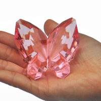 儿童亚克力水晶玩具超大号城堡米奇企鹅男女孩生日礼物宝石奖励品 粉色蝴蝶结