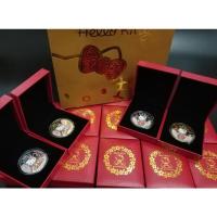 生日礼物Hello Kitty纪念币40周年送女孩日本和服牙仙子金币银币 全4款站姿坐姿金银币