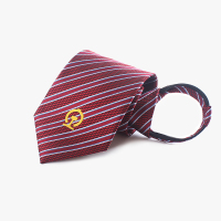 1条 铁路领带男 女铁路男士领带 女士丝巾 铁路拉链领带 (新款)铁路红色拉链领带