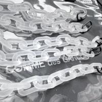 亚克力链条 嘻哈裤链树脂挂链透明斜挎包链diy磨砂透明链腋下包 115cm斜挎链(颜色备注)