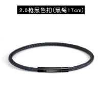 手链绳钢丝编织串珠手绳DIY饰品3D硬金转运珠本命年男女搭配细绳 2.0钢丝(黑色17cm)