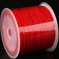 73号玉线编织线材0.6mm佛珠线穿珠蜜蜡手链项链吊坠绳串珠线 73号小卷大红色/每卷