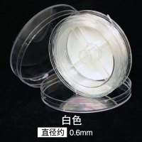 透明水晶弹力线耐磨文玩佛珠线皮筋牛筋绳金刚星月菩提diy配件 白色0.6mm一卷/长约90米
