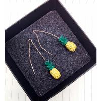 可爱甜心菠萝流苏耳坠长款气质百搭耳环简约耳饰日韩个性耳钉耳线 可爱甜心菠萝耳线