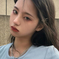 925纯银后挂双线钩子耳钉日韩简约港风百搭中性网红耳饰 [一对价]