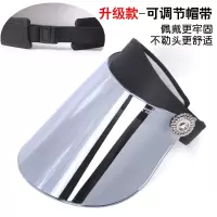 防晒帽子面罩夏天防风紫外线太阳帽女遮脸防晒遮阳帽男电动车骑车 升级款-可调节-黑色 均码（专业防晒）