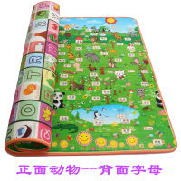 爬行垫婴儿地毯爬爬垫广场户外地垫拼图爬行垫子学爬垫宝宝防摔垫 动物+字母 长 4 米 - 宽1.8米 1厘米厚