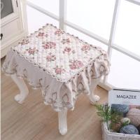 长方形凳子椅垫梳妆凳坐垫方凳板凳套罩钢琴凳垫欧式花边蕾丝防滑 花色 繁花花边 30*45