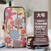 手机包女迷你小包包零钱包运动夏天拉链手臂手机袋挂脖可爱手腕包 蒲公英 XL码