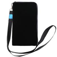 6英寸拉链手机套防尘袋子装手机的小布袋 大屏幕手机保护套手机包 黑色