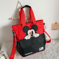 大容量斜挎包学生补习袋补课手提袋美术拎书袋单肩女包潮小学生中学生拎书放书袋可爱卡通拉链男女童韩版儿童 黑色