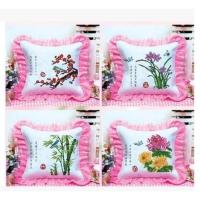 十字绣抱枕新款平价精准印花情侣两只小狗靠垫客厅卡通动漫 梅兰竹菊一套 含枕心