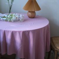 ins白色背景布棉麻褶皱肌理纹白色桌布野餐布 甜品台布置拍照道具 橡皮粉肌理纹布(毛边) 140*300cm