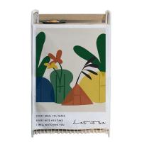 橱柜遮挡防尘布遮丑布厨房魔术贴鞋架遮挡帘洗手台家用衣柜杂物帘 油画水彩叶 宽 70x100高cm 魔术贴+流苏