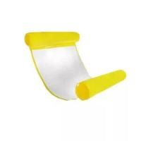 水上充气吊床沙发浮床可折叠夏季靠背浮排水上躺椅泳池派对浮椅 黄色（送打气筒）