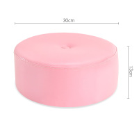 小凳子家用时尚圆凳子创意皮凳沙发凳成人软凳矮凳小板凳实木皮墩 PU皮墩-纷纷色