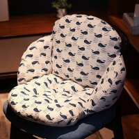 靠垫坐垫一体办公室靠枕上班座椅护腰垫孕妇腰靠垫腰椎腰部靠背 小鲸鱼 50*40*35cm