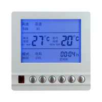 中央空调温控器液晶三速开关温控面板风机盘管水冷遥控温度线控器 8808 RS485通讯款