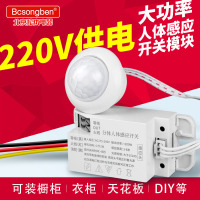 分体式吸顶式大功率220vLED智能24V光控红外模块楼道人体感应开关 大功率[220V供电]