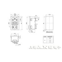 带线AC电源插座带保险丝品字卡式插座三合一电源机箱插座带开关