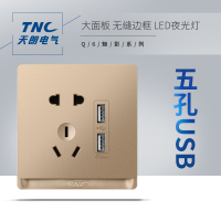 TNC 86型开关插座 经典款 双USB五孔