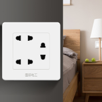 国际电工86型开关插座面板二二2多孔插家用暗装墙壁6六孔电源插板