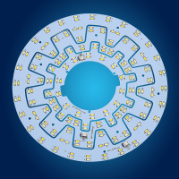 LED吸顶灯改造灯板遥控分段调光变色灯泡灯管灯条圆形环形齿轮盘 36W圆形-双色+无极调光遥控(外径36cm) 其它 其