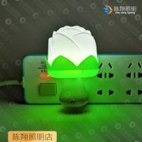 led创意光控宝宝喂奶小夜灯开关节能起夜七彩灯插电床头卧室壁灯 羽毛白色 【玫瑰】光控白色