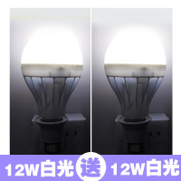 插座小夜灯插电带开关LED床头灯宿舍读书灯喂奶灯夜起床头照明灯 普通款 12W白光+12W白光 两灯泡两灯座